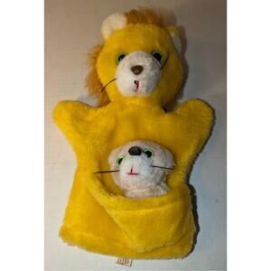 Vintage 1980's Lion Plush Hand Puppet California Stuffed Toys Rare